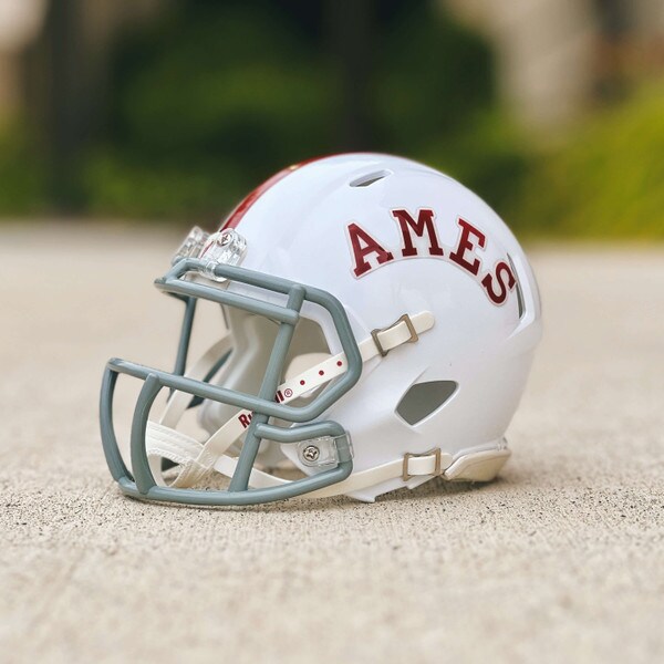 Riddell White Ames 5-Bar Throwback Speed Mini Helmet